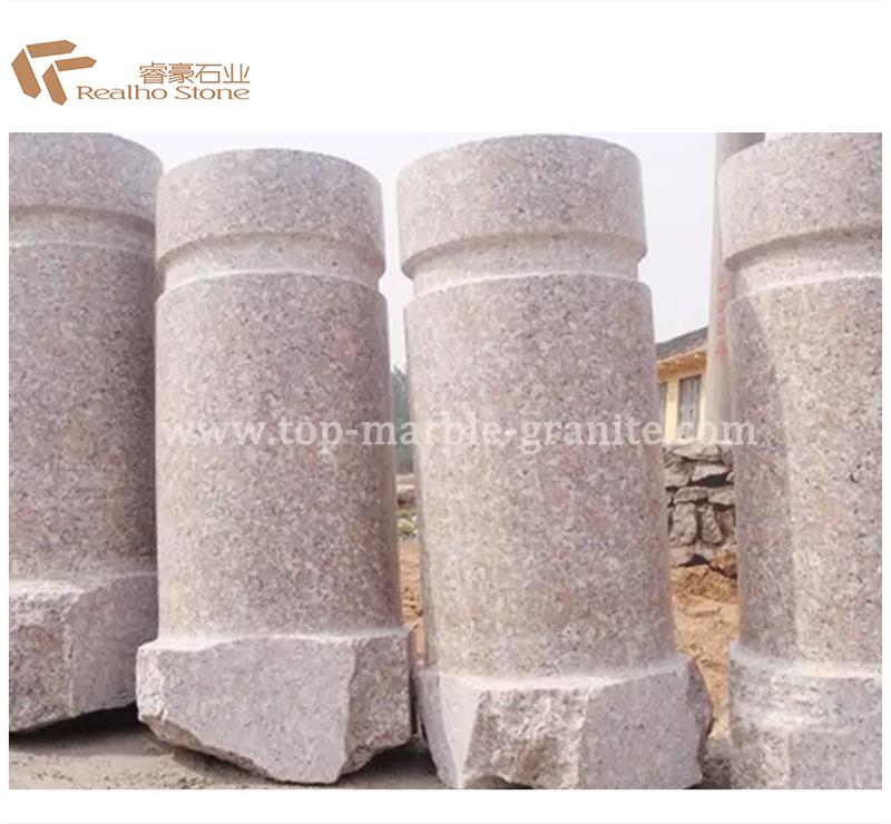 pink granite Car stop barrier