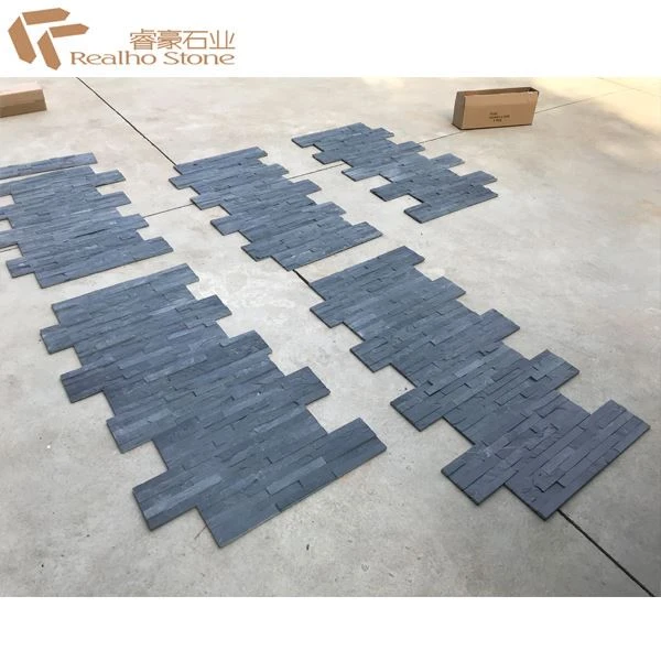 中国黄色の木目文化スレート タイル装飾的な 3 D 壁パネル
