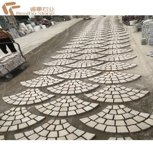 Natural Granite G682 Cube Paver Cobble Stone For Outdoor Road