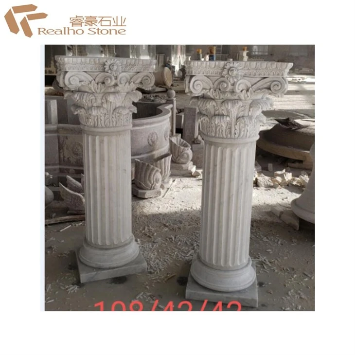 Natural Stone Column For Villa Hotel Outdoor Decoration factory