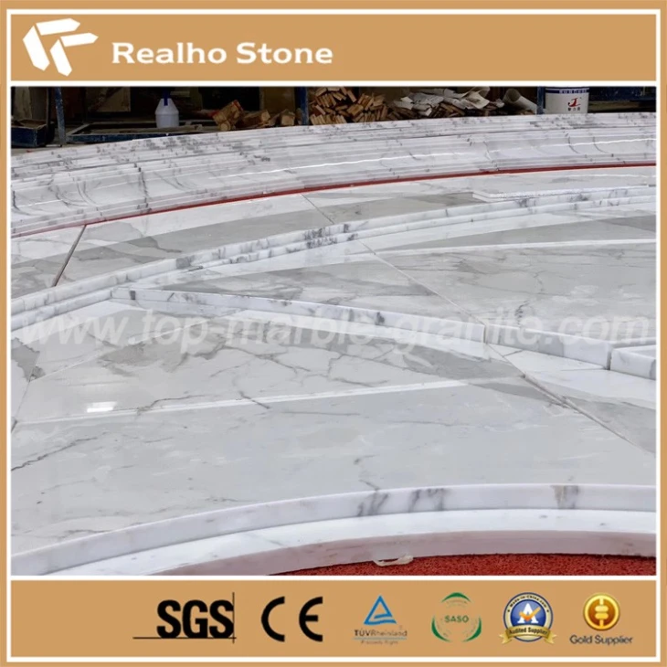 Calacatta White Marble Wall Border Design