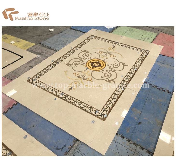water jet marble medallion