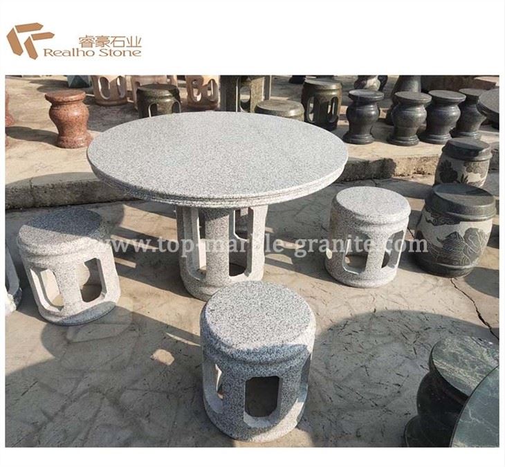 Grey granite table and chairs