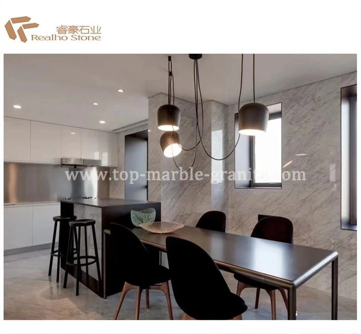 carrara white polished marble tile